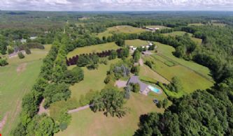 House Aerial - Country homes for sale and luxury real estate including horse farms and property in the Caledon and King City areas near Toronto