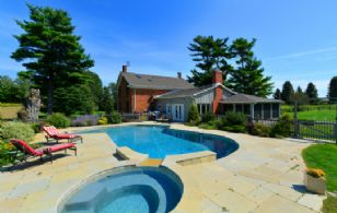 Pool Area - Country homes for sale and luxury real estate including horse farms and property in the Caledon and King City areas near Toronto