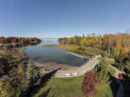 Waterfront Aerial View - Country homes for sale and luxury real estate including horse farms and property in the Caledon and King City areas near Toronto