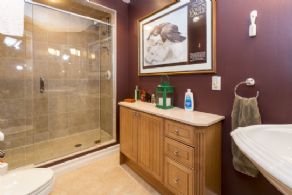 Lower Level Bathroom - Country homes for sale and luxury real estate including horse farms and property in the Caledon and King City areas near Toronto