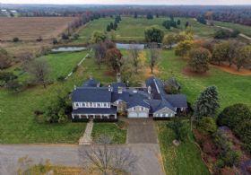 Stone Estate Aerial - Country homes for sale and luxury real estate including horse farms and property in the Caledon and King City areas near Toronto