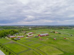 Aerial Looking North - Country homes for sale and luxury real estate including horse farms and property in the Caledon and King City areas near Toronto