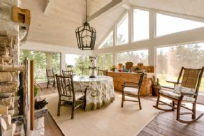 West Facing Screened Porch - Country homes for sale and luxury real estate including horse farms and property in the Caledon and King City areas near Toronto