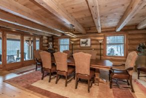 Large Dining Room with Walk-out to Covered Porch - Country homes for sale and luxury real estate including horse farms and property in the Caledon and King City areas near Toronto