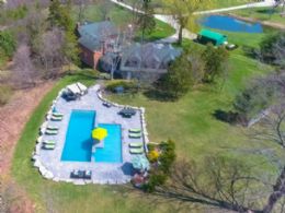 Aerial Picture of Pool - Country homes for sale and luxury real estate including horse farms and property in the Caledon and King City areas near Toronto