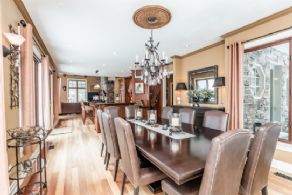 Dining Room open to Kitchen and Walk-out to Main Deck - Country homes for sale and luxury real estate including horse farms and property in the Caledon and King City areas near Toronto