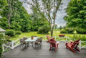 West Facing Deck - Country homes for sale and luxury real estate including horse farms and property in the Caledon and King City areas near Toronto