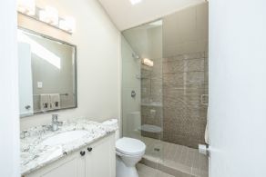 Renovated guest house bathroom - Country homes for sale and luxury real estate including horse farms and property in the Caledon and King City areas near Toronto