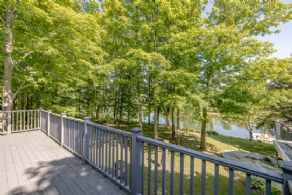 Guest house deck with pond views - Country homes for sale and luxury real estate including horse farms and property in the Caledon and King City areas near Toronto