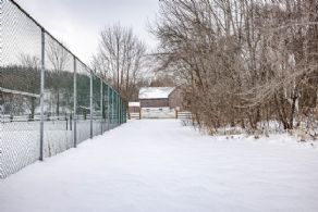 Tennis Court & Second Entrance - Country homes for sale and luxury real estate including horse farms and property in the Caledon and King City areas near Toronto