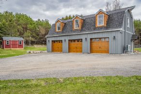 Garage and garden shed - Country homes for sale and luxury real estate including horse farms and property in the Caledon and King City areas near Toronto