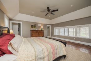 Master bedroom with tray ceiling - Country homes for sale and luxury real estate including horse farms and property in the Caledon and King City areas near Toronto