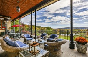 Covered Granite Porch - Country homes for sale and luxury real estate including horse farms and property in the Caledon and King City areas near Toronto