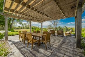 Shaded eating area - Country homes for sale and luxury real estate including horse farms and property in the Caledon and King City areas near Toronto