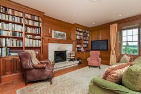 Wood Panelled Library  - Country homes for sale and luxury real estate including horse farms and property in the Caledon and King City areas near Toronto