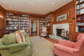 Wood Panelled Library - Country homes for sale and luxury real estate including horse farms and property in the Caledon and King City areas near Toronto