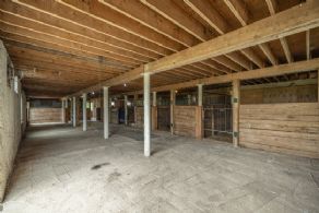 Barn interior - Country homes for sale and luxury real estate including horse farms and property in the Caledon and King City areas near Toronto