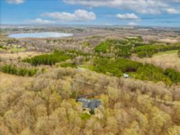Aerial photo looking towards Caledon Lake - Country homes for sale and luxury real estate including horse farms and property in the Caledon and King City areas near Toronto