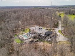 Aerial photo - Country homes for sale and luxury real estate including horse farms and property in the Caledon and King City areas near Toronto
