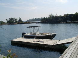 Floating dock from main crib - Country homes for sale and luxury real estate including horse farms and property in the Caledon and King City areas near Toronto