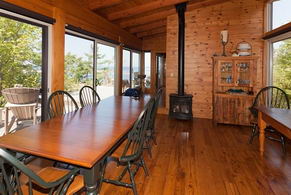 Dining Room with Propane Element - Country homes for sale and luxury real estate including horse farms and property in the Caledon and King City areas near Toronto